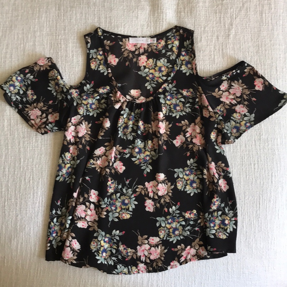 Lush black floral top